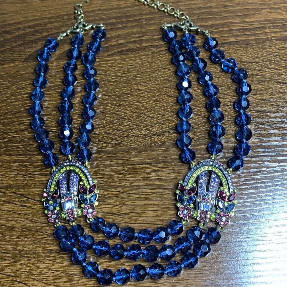 Heidi Daus Blue Beaded Necklace